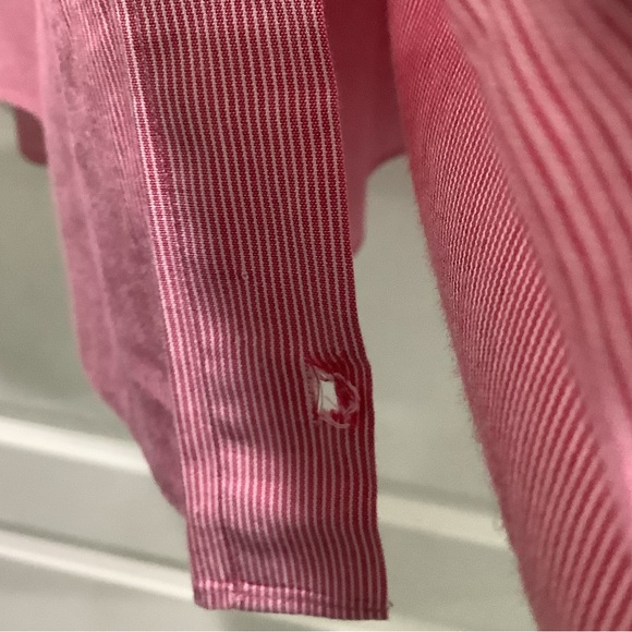 Tommy Hilfiger Red and White Long Sleeves Button Down Shirt Size 17 - Picture 8 of 8